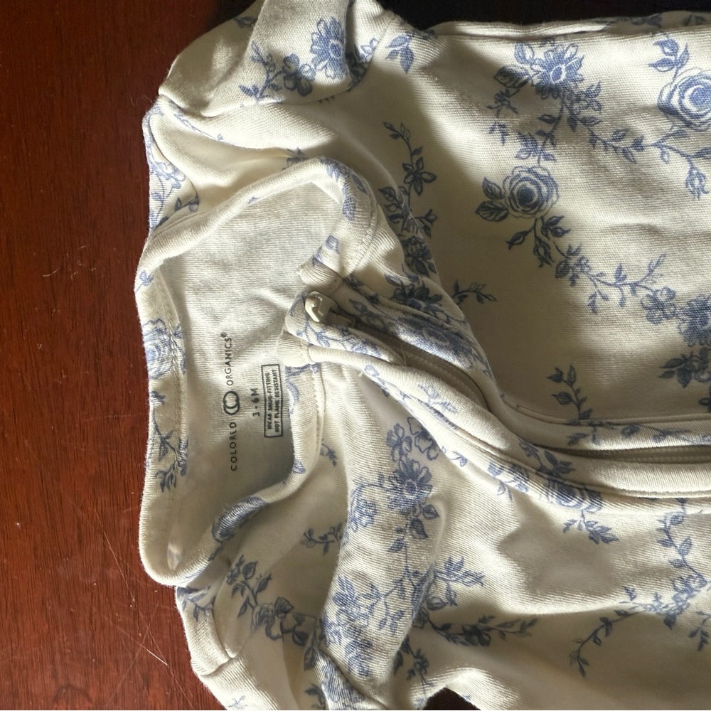 Colored Organics Blue Floral Kids Pajama Set